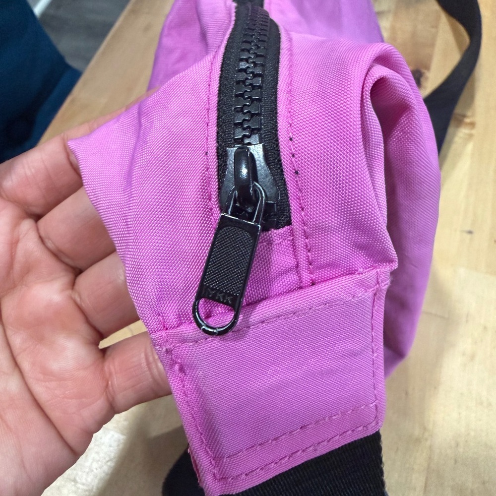 BAGGU Crossbody Bag in Bright Pink with Black Strap - Picture 11 of 13
